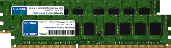 16GB (2 x 8GB) DDR3 800/1066/1333/1600/1866MHz 240-PIN ECC DIMM (UDIMM) MEMORY RAM KIT FOR SERVERS/WORKSTATIONS/MOTHERBOARDS